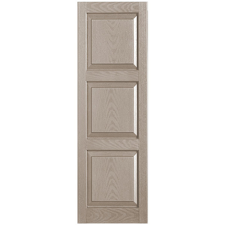 Alpha Shutters Custom Three Panelstyle Raised Panel Vinyl Shutters Pair & Reviews Wayfair